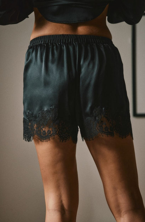 Kurzer Doria-Short aus Seide und Spitze - Marjolaine - 2