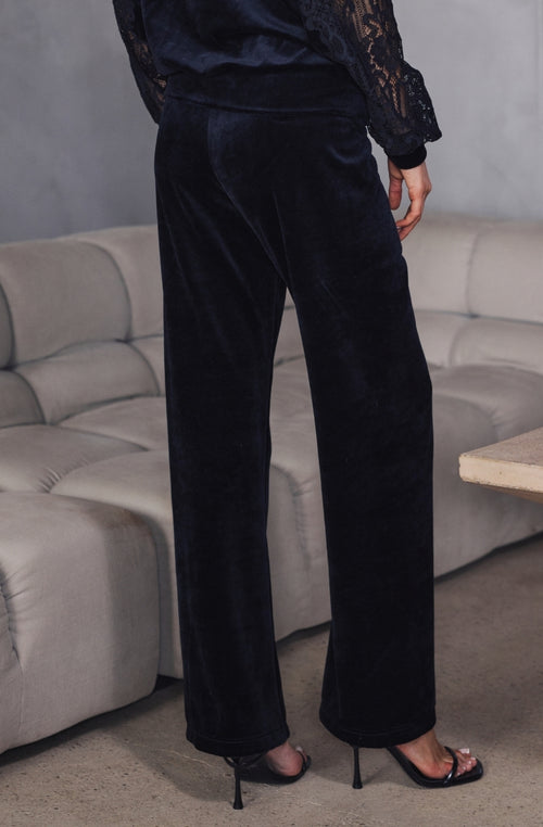 Pantalon en velours noir Branda | Marjolaine lingerie