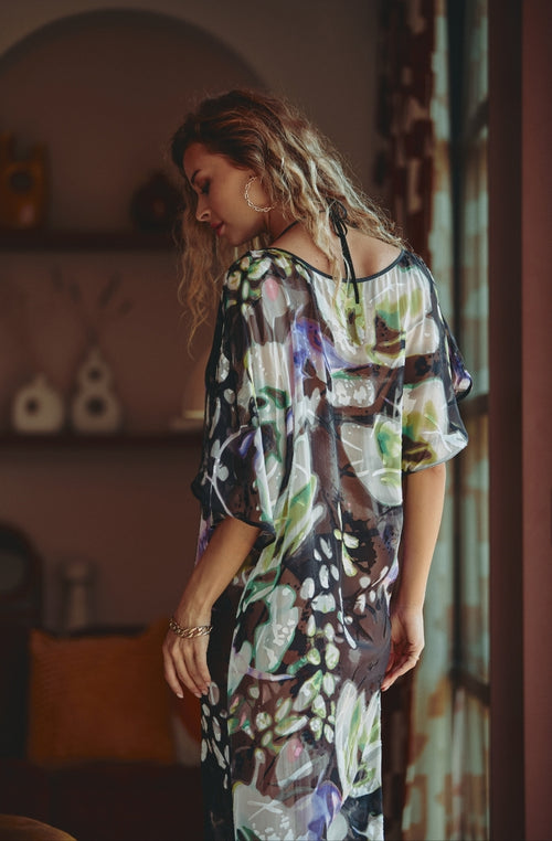 Cassiopee printed chiffon maxi dress - Marjolaine - 3