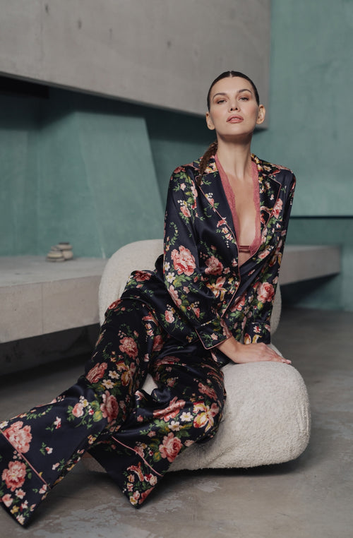 Pyjama en satin de soie Bernadette - Marjolaine - 4