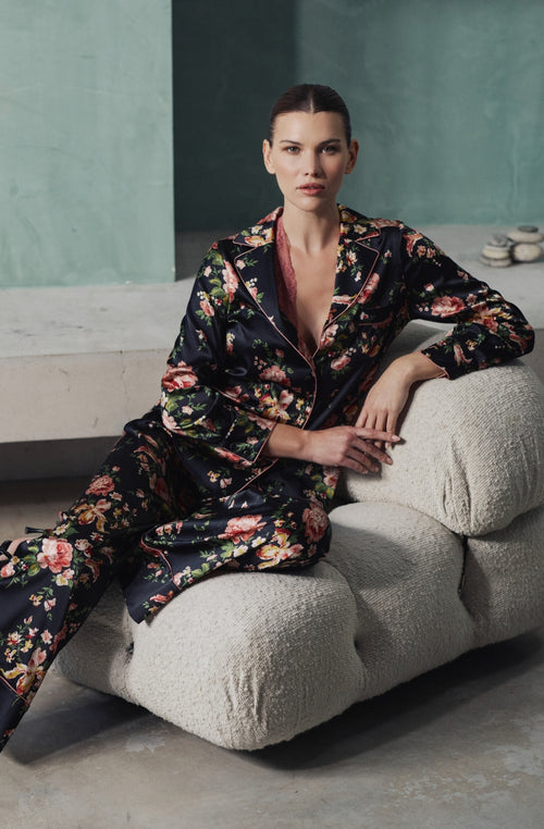 Pyjama en satin de soie Bernadette - Marjolaine - 3