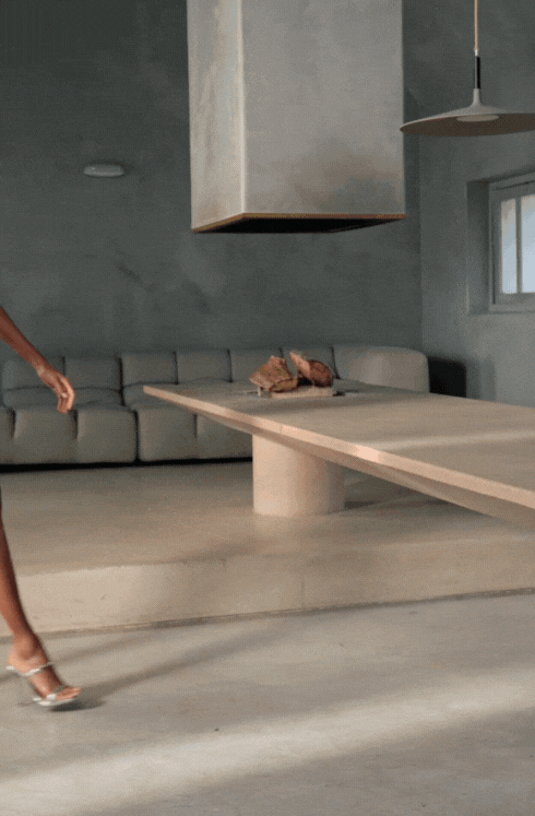 Backless slip dress in red satin and pink lace Brooke - Marjolaine - 4