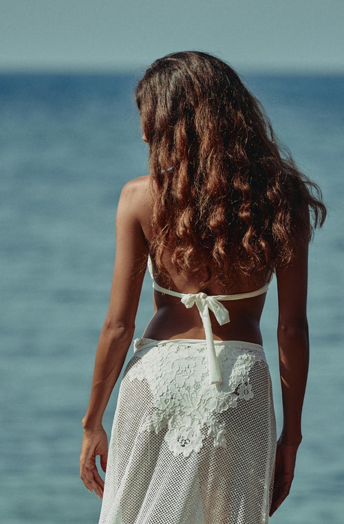 Haut de maillot brassière push-up Céleste blanc | Marjolaine lingerie