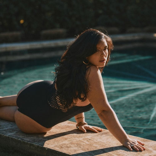 Maillot de bain une pièce noir Cassiopée croisé dos - Marjolaine - 3