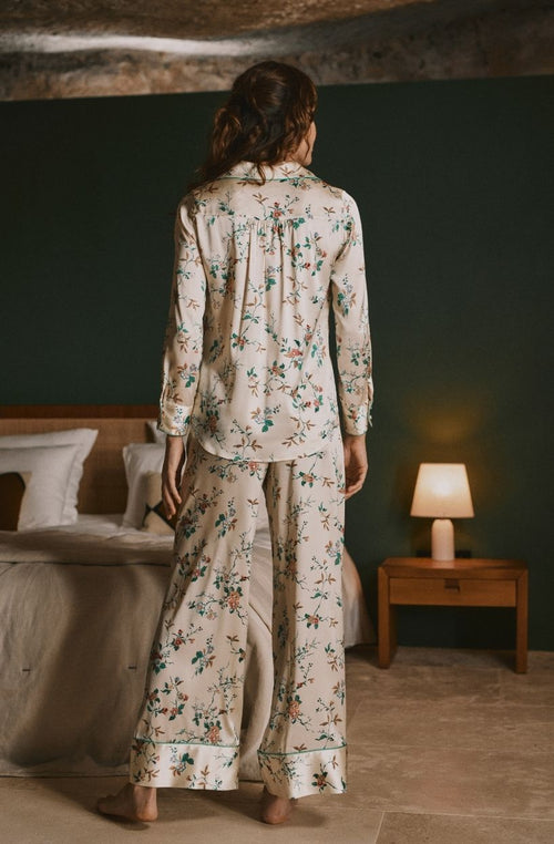 Pyjama en satin à motif floral Daisy - Marjolaine - 5