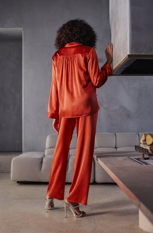 Pyjama Bonnie en satin rouge - Marjolaine - 3