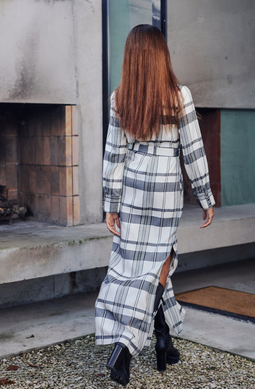 Robe chemise longue Brigitte | Marjolaine lingerie