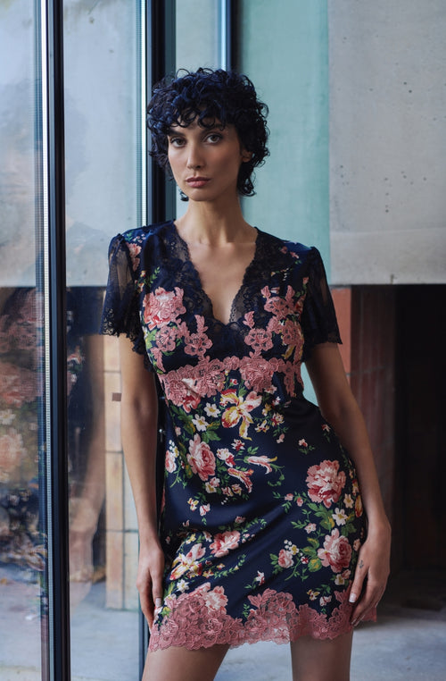 Bernadette silk nightie dress | Marjolaine lingerie