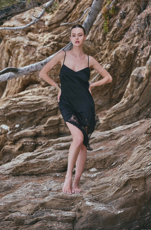 black nightie dress Cosabella | Pret A Porter Italian Nightie | Women's | Black