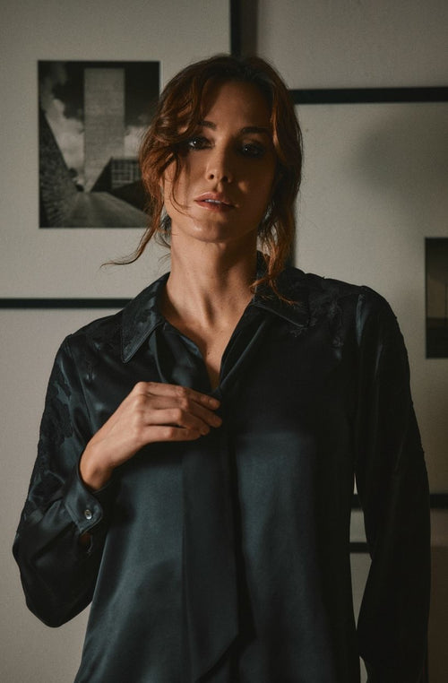 Seiden- und Spitzenhemd Doria - Marjolaine - 3
